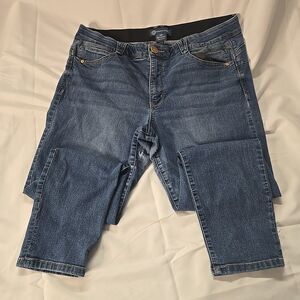 Democracy Ab Solution Ankle Skimmer Blue Jeans Women's 16 Stretch Denim Casual